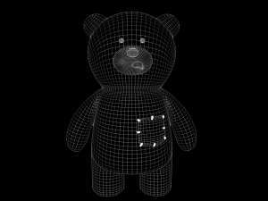 Toy Bear with PBR material Low poly 3D Model