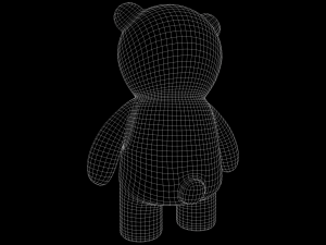 Toy Bear with PBR material Low poly 3D Model