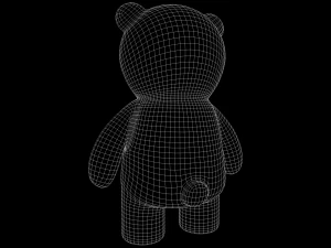 Toy Bear with PBR material Low poly 3D Model
