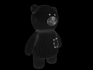 Toy Bear with PBR material Low poly 3D Model