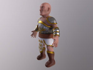 Stylized Warrior with PBR material 3D-Modell