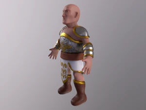 Stylized Warrior with PBR material 3D Model