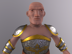 Stylized Warrior with PBR material 3D-Modell