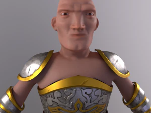Stylized Warrior with PBR material 3D Model