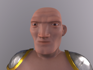 Stylized Warrior with PBR material 3D-Modell