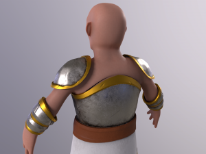 Stylized Warrior with PBR material 3D-Modell