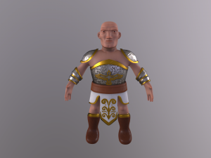 Stylized Warrior with PBR material 3D-Modell