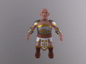 Stylized Warrior with PBR material 3D Model