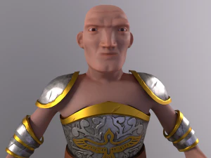 Stylized Warrior with PBR material 3D Model