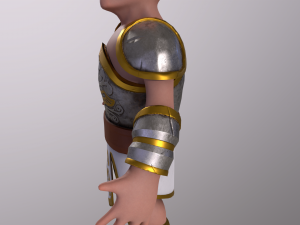 Stylized Warrior with PBR material 3D-Modell