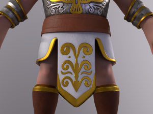 Stylized Warrior with PBR material 3D-Modell