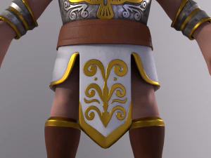 Stylized Warrior with PBR material 3D Model