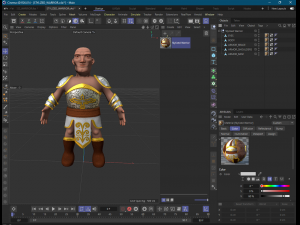 Stylized Warrior with PBR material 3D-Modell