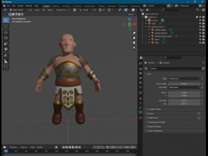 Stylized Warrior with PBR material 3D-Modell