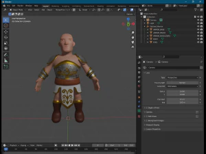 Stylized Warrior with PBR material 3D Model