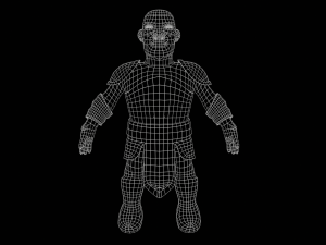 Stylized Warrior with PBR material 3D-Modell