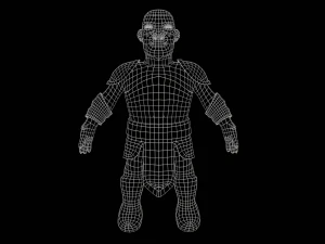 Stylized Warrior with PBR material 3D Model