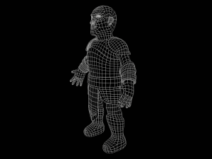 Stylized Warrior with PBR material 3D-Modell
