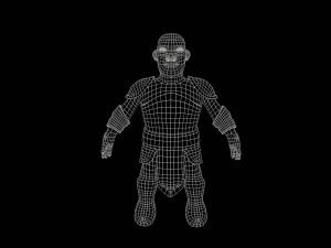 Stylized Warrior with PBR material 3D-Modell