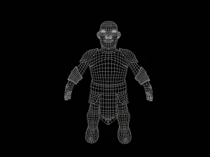 Stylized Warrior with PBR material 3D Model