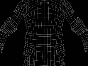 Stylized Warrior with PBR material 3D-Modell