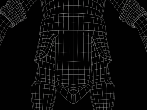 Stylized Warrior with PBR material 3D-Modell
