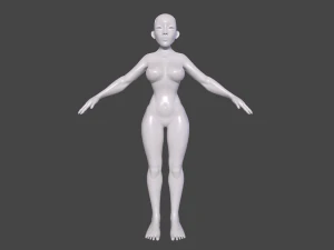 Corpo Feminino Basemesh para esculpir Modelo 3D