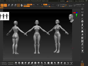 Female Body Basemesh for sculpting Model 3D