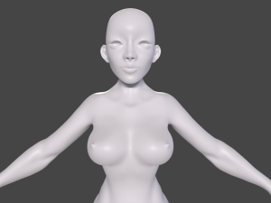 Female Body Basemesh for sculpting Model 3D