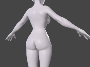 Female Body Basemesh for sculpting Model 3D