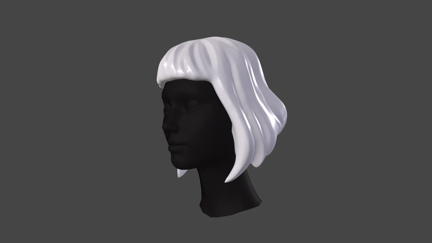 High poly and Low poly HAIR Base Mesh 3D Model .c4d .max .obj .3ds .fbx .stl .blend 