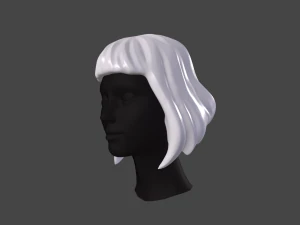 Malha de base de cabelo de alto poli e baixo poli Modelo 3D