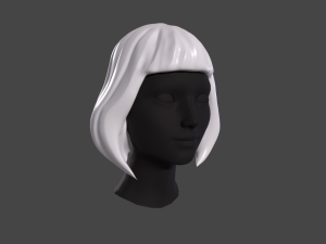 High poly and Low poly HAIR Base Mesh Modello 3D