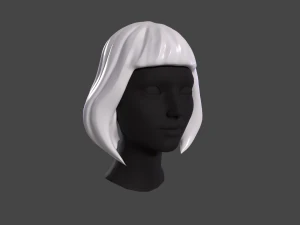 High poly and Low poly HAIR Base Mesh 3D Model