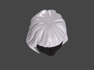 High poly and Low poly HAIR Base Mesh Modello 3D
