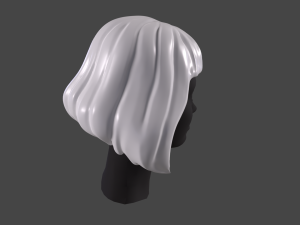High poly and Low poly HAIR Base Mesh Modello 3D