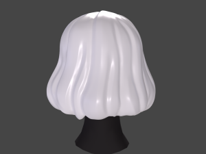 High poly and Low poly HAIR Base Mesh Modello 3D