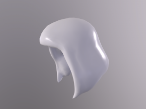 High poly and Low poly HAIR Base Mesh Modello 3D