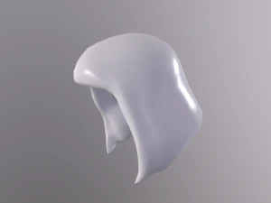 High poly and Low poly HAIR Base Mesh 3D Model