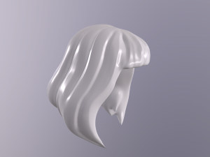 High poly and Low poly HAIR Base Mesh Modello 3D