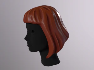 Stylized Female Hair 3D Model