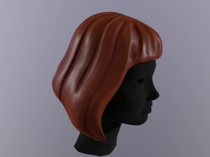 Stylized Female Hair 3D Model