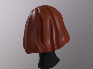 Stylized Female Hair 3D Model
