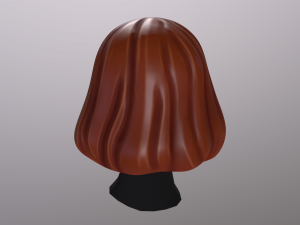 Stylized Female Hair 3D Model