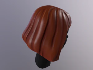 Stylized Female Hair 3D Model