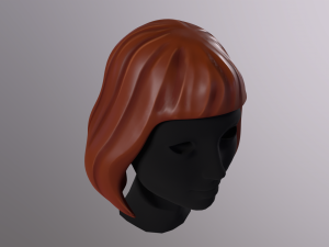 Stylized Female Hair 3D Model