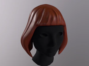 Stylized Female Hair 3D Model
