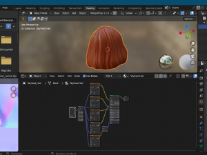 Stylized Female Hair 3D Model