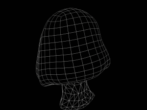 Stylized Female Hair 3D Model