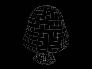 Stylized Female Hair 3D Model